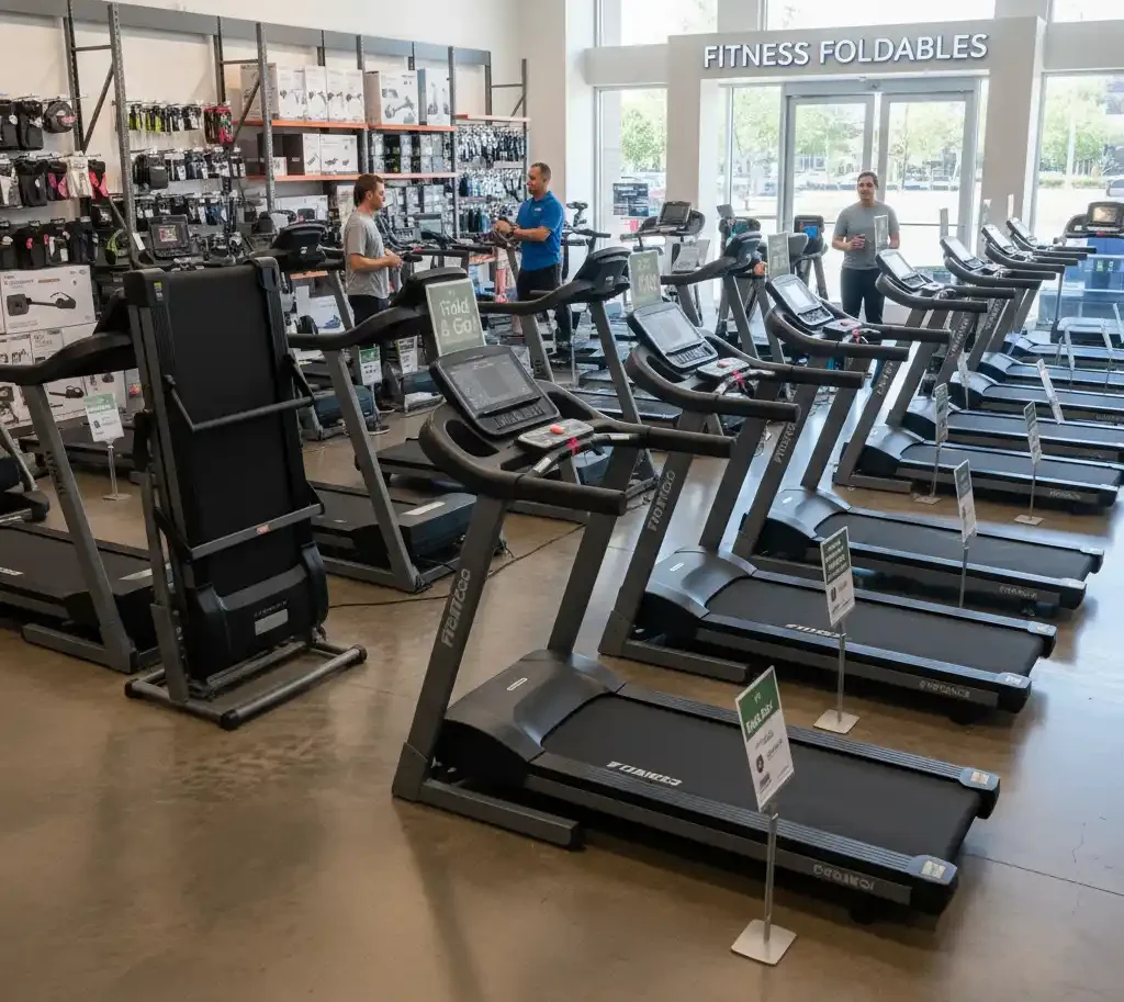 Alle Arten von faltbaren elektrischen Laufbändern im Geschäft