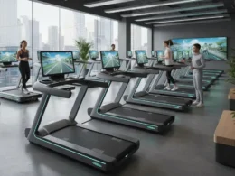 Laufbänder im modernen Fitness-Shop