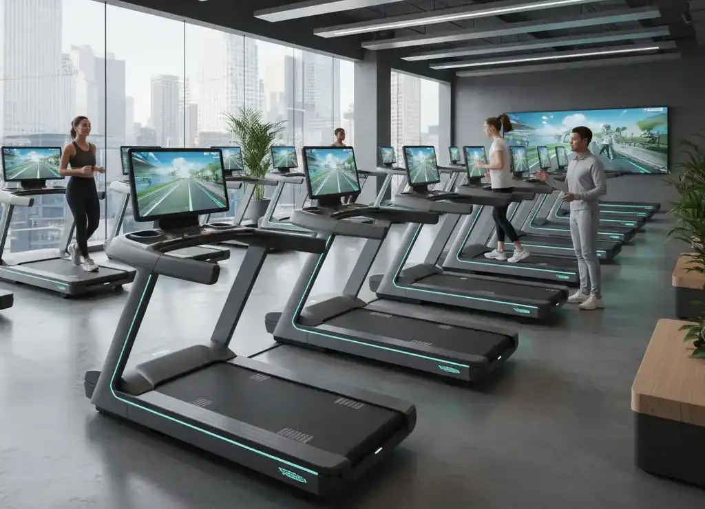 Laufbänder im modernen Fitness-Shop