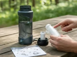 Wechseln Sie den Ersatzfilter der Outdoor-Wasserflasche