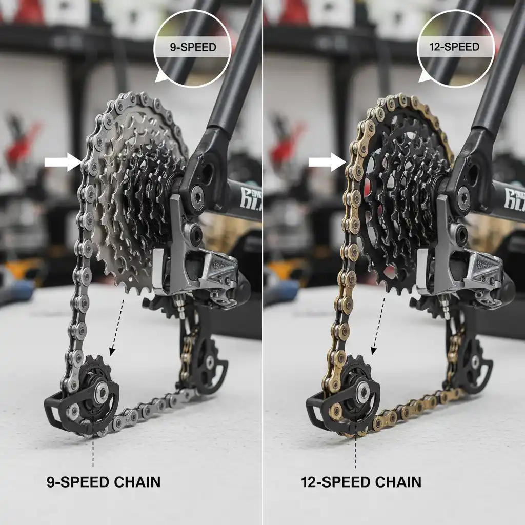 Passende Teilung und Kompatibilität von Ketten wie neunfach und zwölffach Systeme funktionieren und welche Kettenmodelle