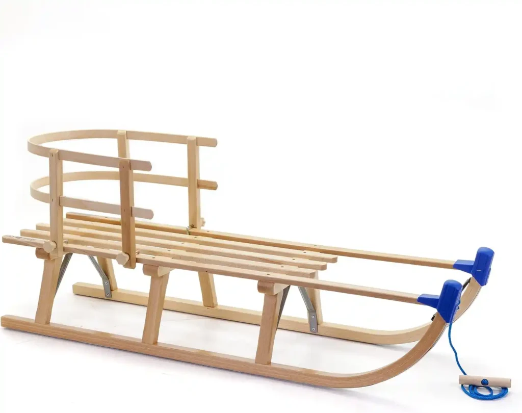 Davos S 110 RL S Schlitten aus Buchenholz mit Rückenlehne