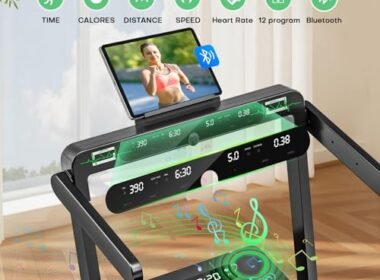 klappbares Laufband mit Bluetooth-Lautsprecher und App-Steuerung vereint Komfort und Entertainment